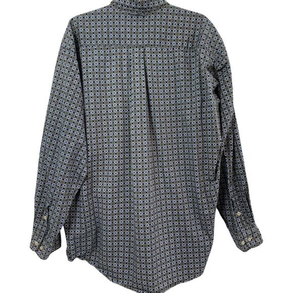 Vintage Hunt Club Men Shirt Size XXLT Medallion Print Long Sleeve Button Up Logo - Picture 2 of 6